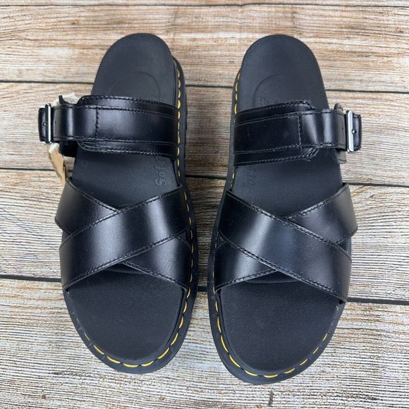 Dr Martens Ryker Slide Sandals Men Size 13 Leather Strap Sandals AWOO4 - NEW main image 7